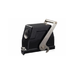 Capot 24B, Aluminium moulé sous pression, acier inoxydable, IP68/IP69K, Sortie horizontale, M40